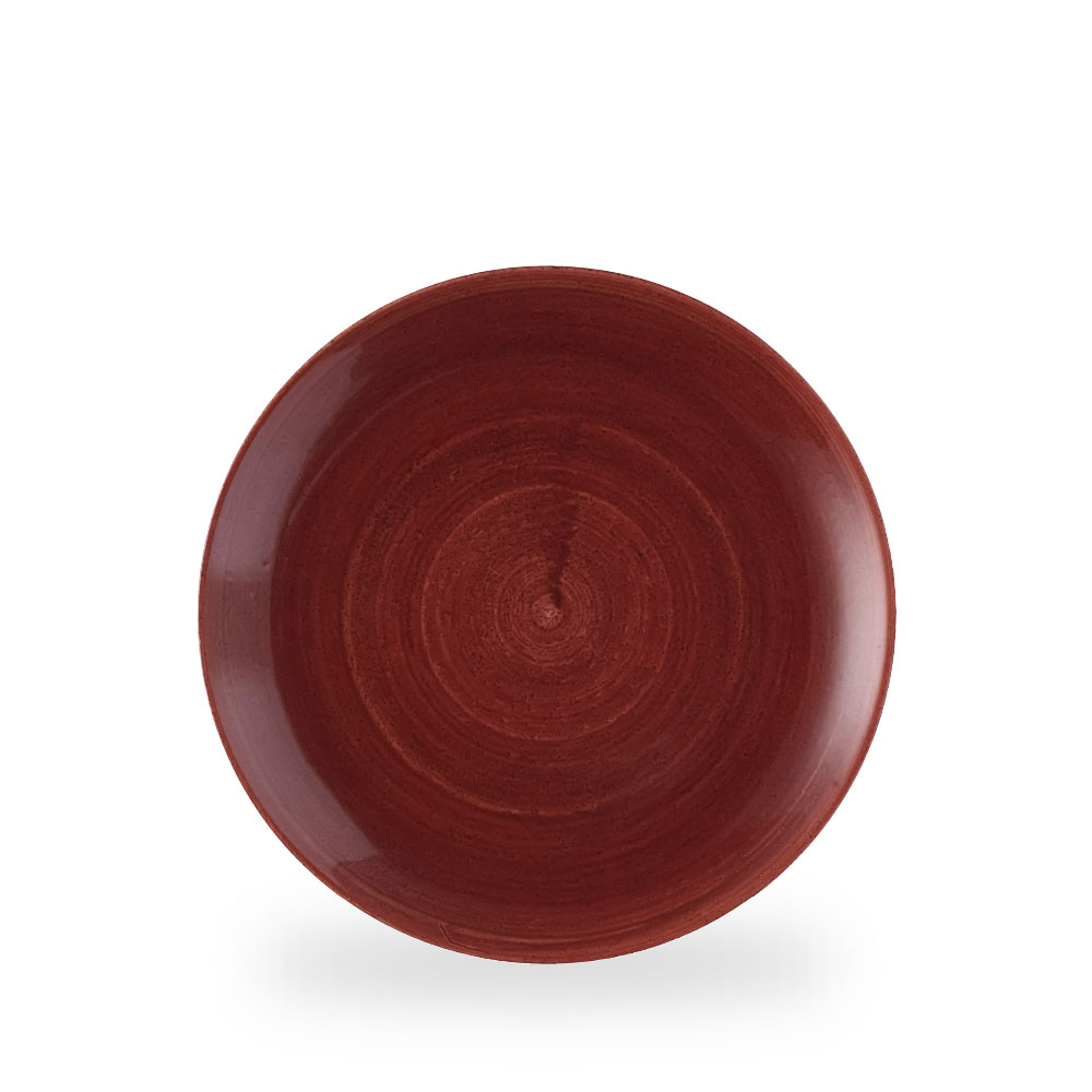 Churchill Stonecast Patina Rust Red Teller Flach Coup 26 cm