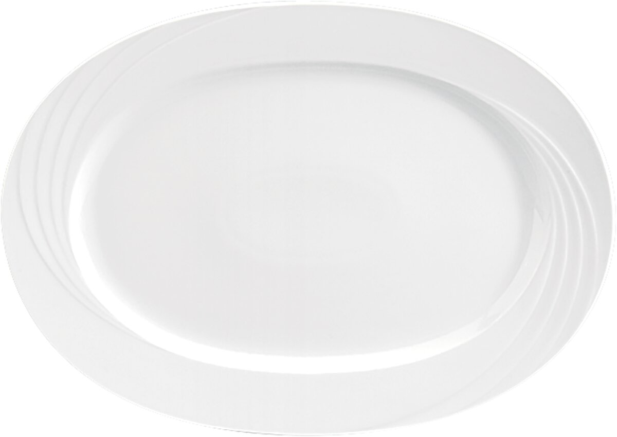 Donna - Platte oval Fahne Relief, 38 x 27 cm Donna - Platte oval Fahne Relief, 38 x 27 cm