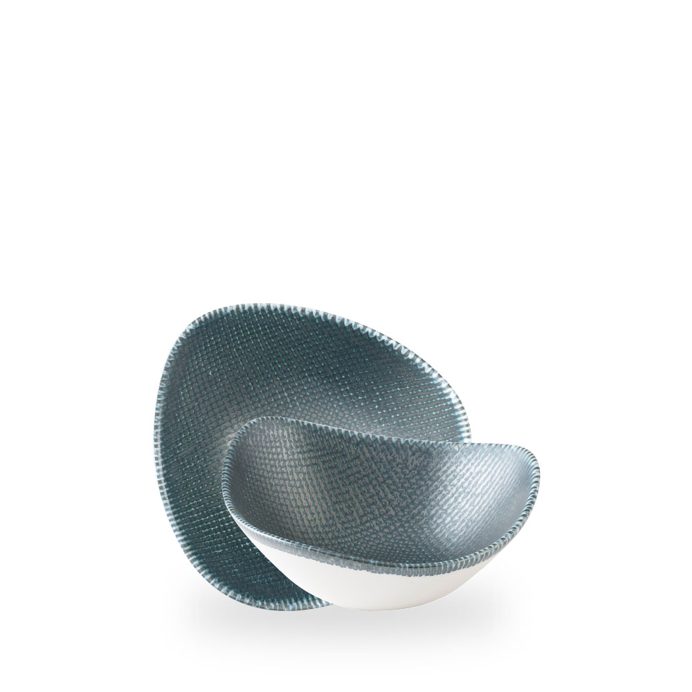 Churchill Studio Prints Astro Metallic Blue Schale Tief Dreieckig 18,5 cm