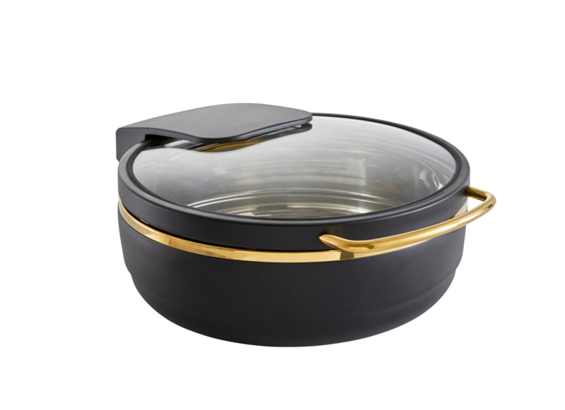 Excellent - Chafing Dish rund, Induction Plus, schwarz, gold