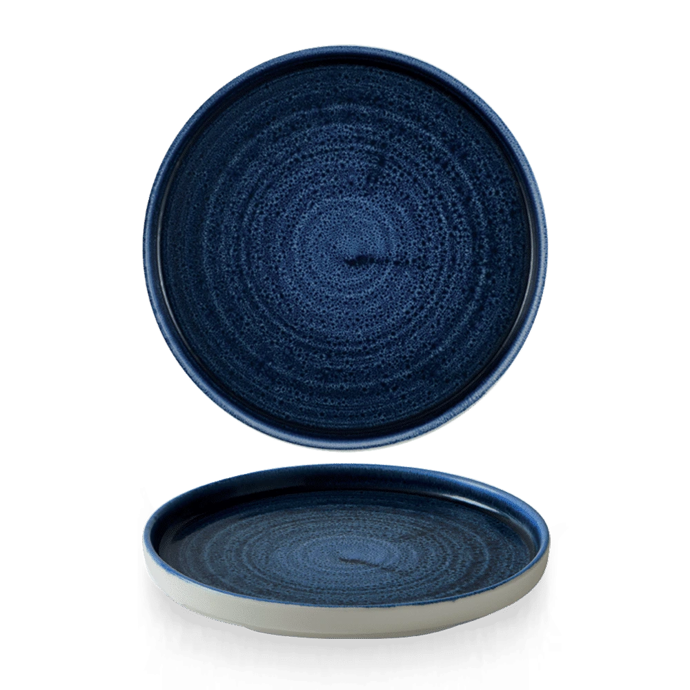 Churchill Stonecast Plume Ultramarine Teller Flach Mit Steilrand 26 cm