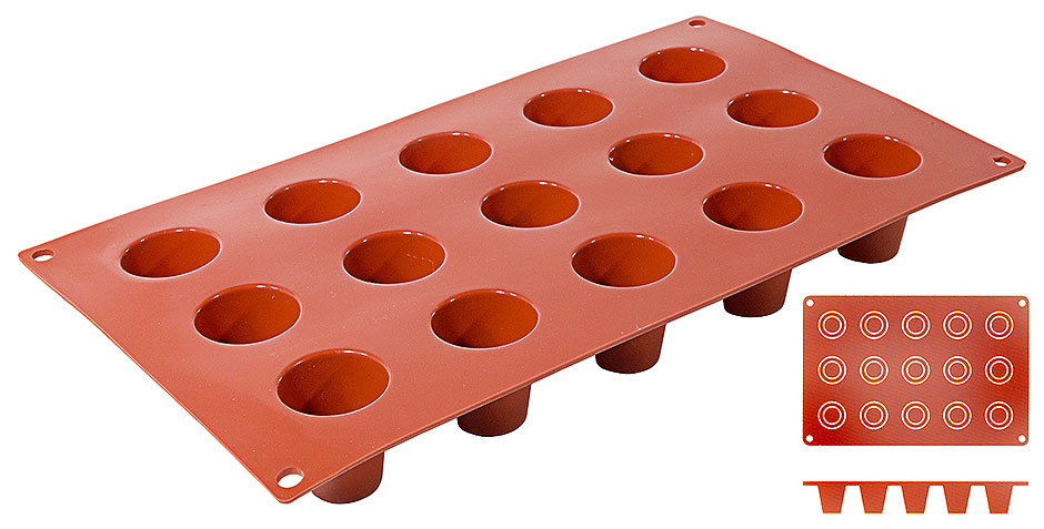 Silikon-Backmatte, DARIOL mit 15 Formen