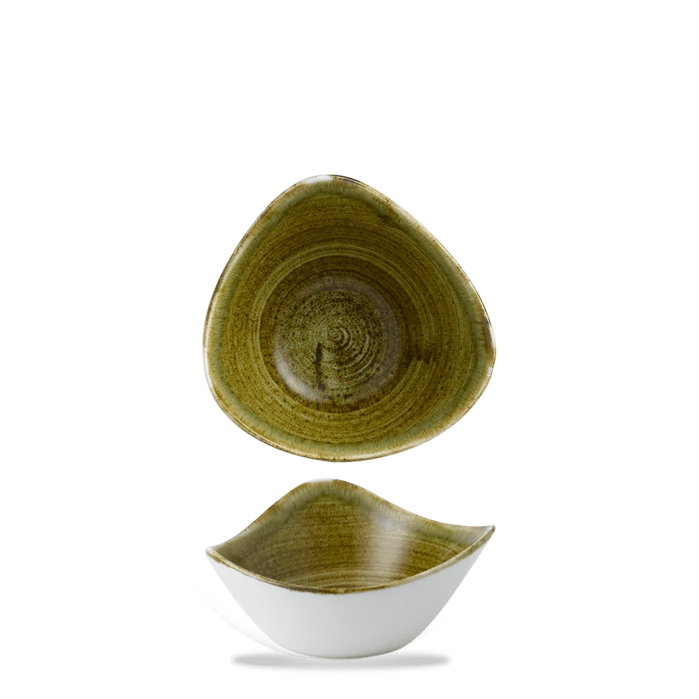 Churchill Stonecast Plume Olive Bowl Dreieck.15,3 cm /26Cl