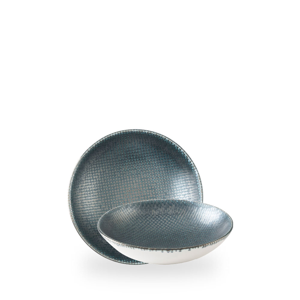 Churchill Studio Prints Astro Metallic Blue Teller Tief Coup 18,2 cm