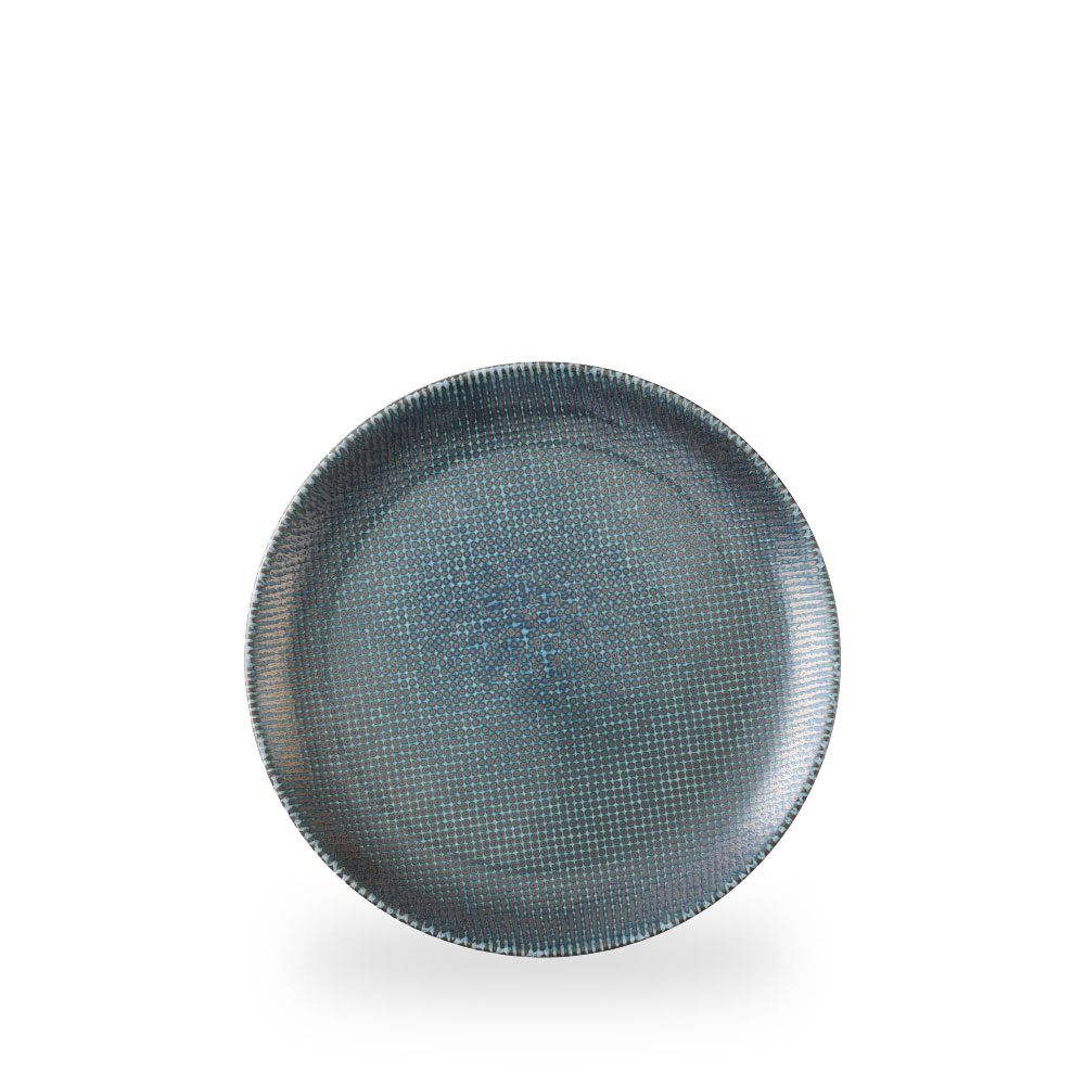 Churchill Studio Prints Astro Metallic Blue Teller Flach Coup 21,7 cm