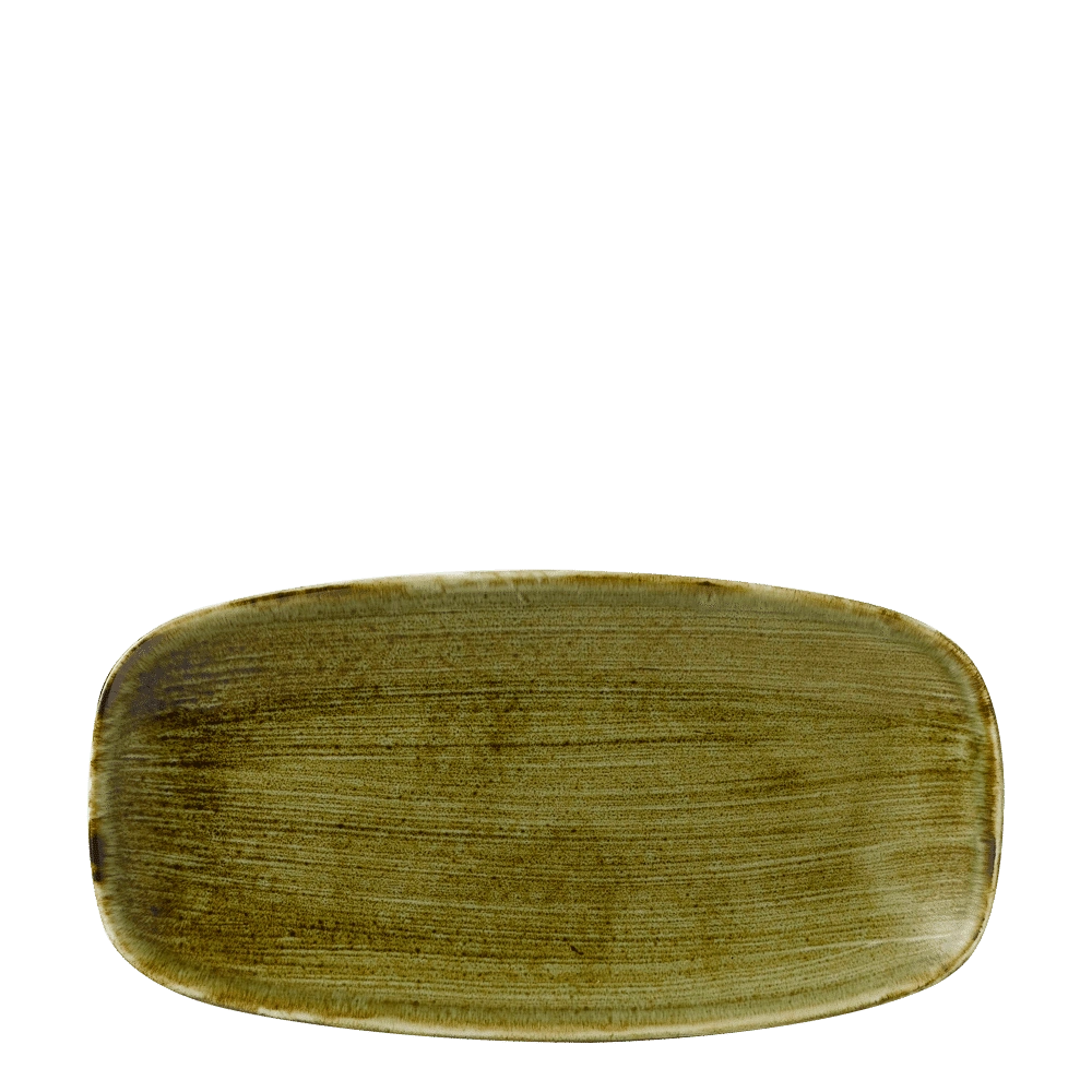 Churchill Stonecast Plume Olive Chefs Oblong Platte 29.8 x 15.3 cm