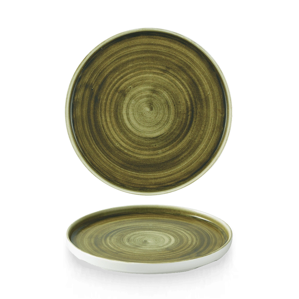 Churchill Stonecast Plume Olive Teller Flach Mit Steilrand 21 cm