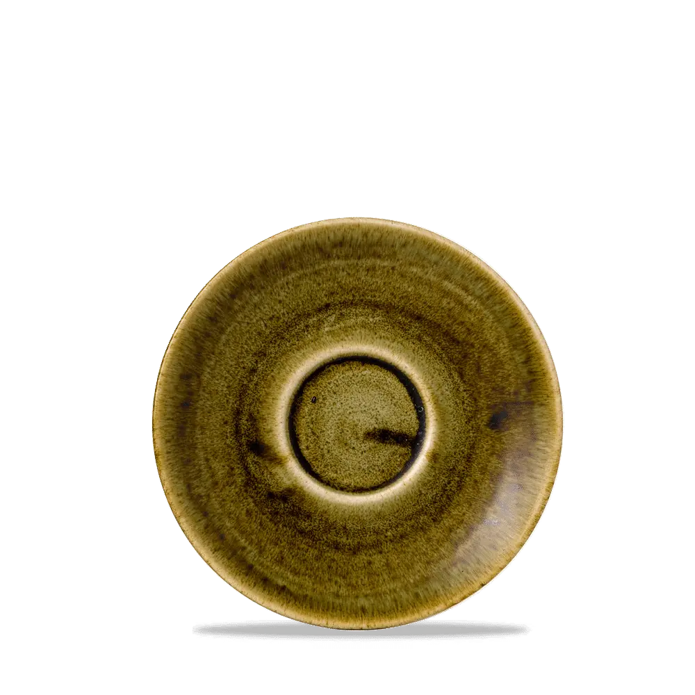 Stonecast - Plume Untertasse, olive, Ø 15,6 cm