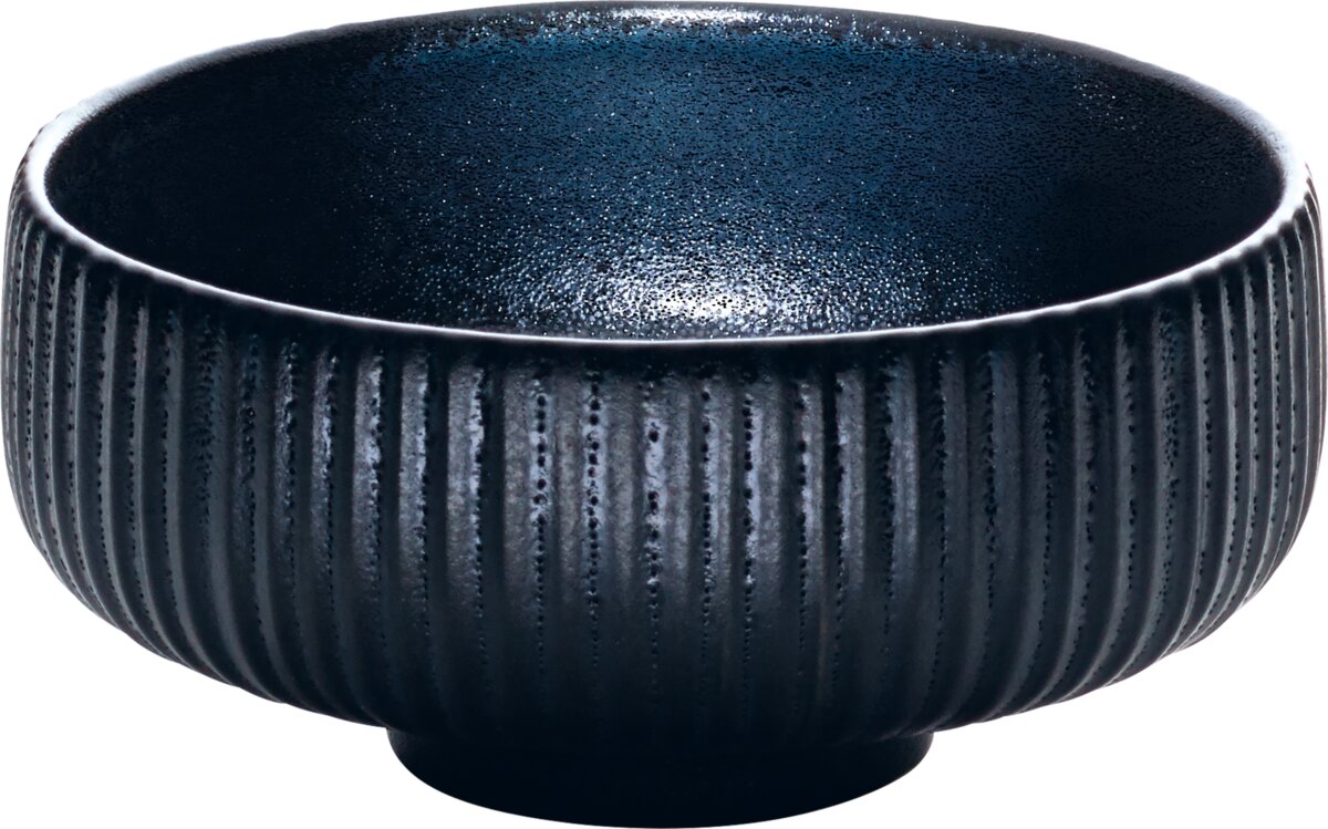 Nara Black - Schüssel rund Relief,  schwarz, 21 cm, 1.46 ltr.
