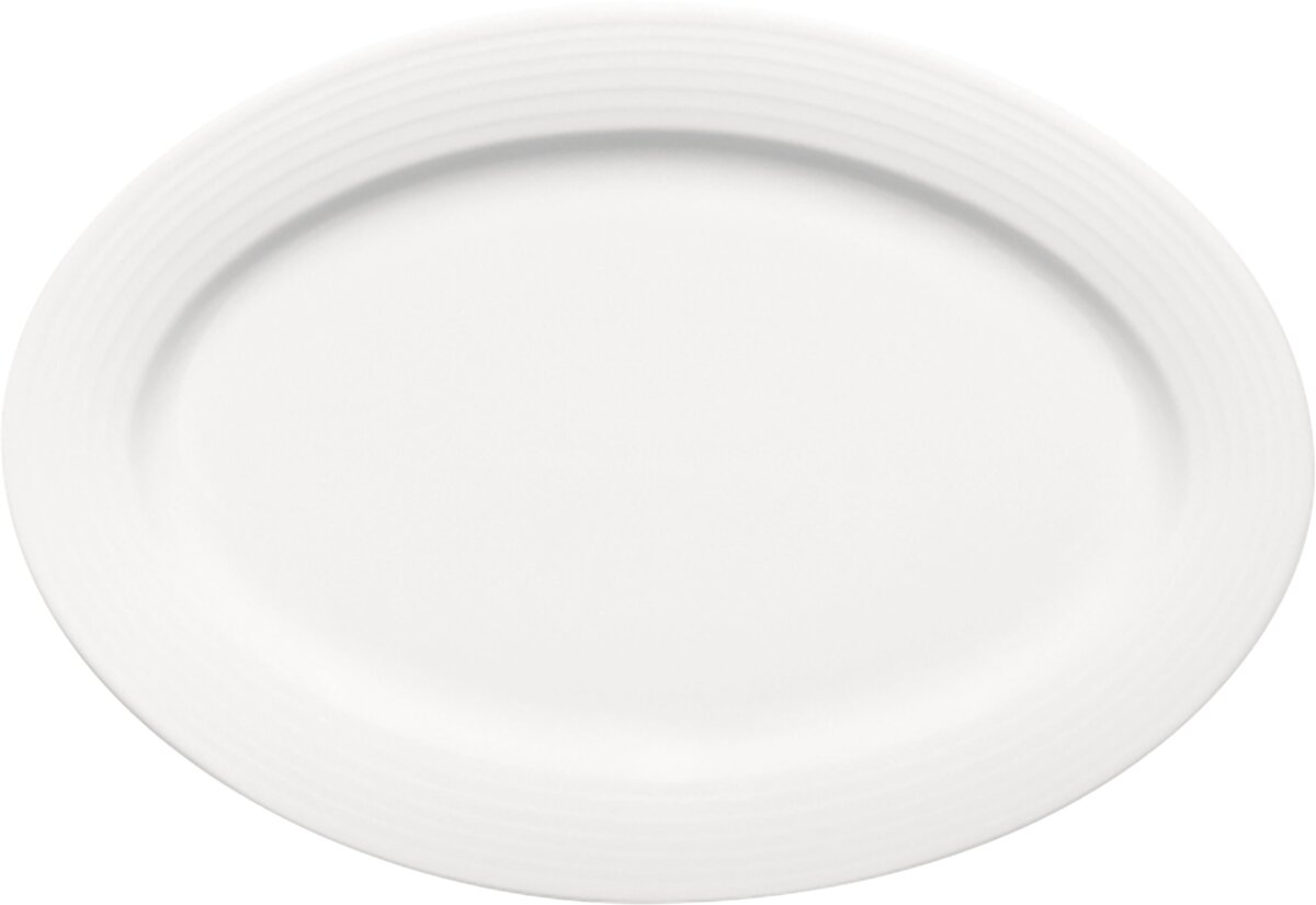 Dialog - Platte oval Fahne Relief, 26 x 18 cm Dialog - Platte oval Fahne Relief, 26 x 18 cm