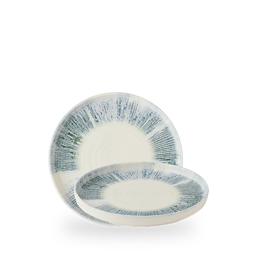 Lyra Blue - Teller mit erhöhtem Rand 21 cm