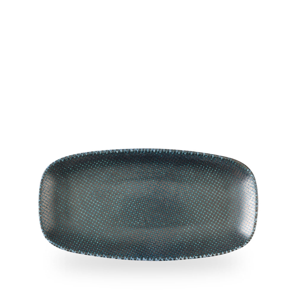 Churchill Studio Prints Astro Metallic Blue Platte Oblong Rechteckig 29,8 x 15,3 cm