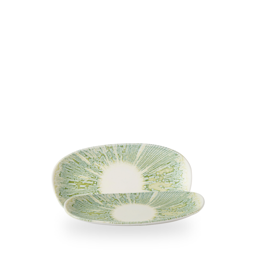 Lyra Green - Servierteller asymmetrisch 22 x 13 cm