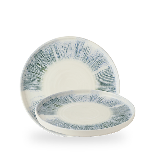 Lyra Blue - Teller mit erhöhtem Rand 26 cm