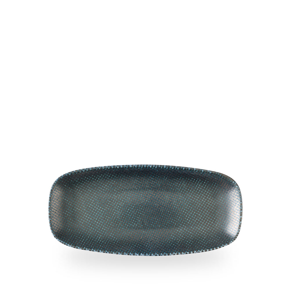 Churchill Studio Prints Astro Metallic Blue Platte Oblong Rechteckig 26,9 x 12,7 cm