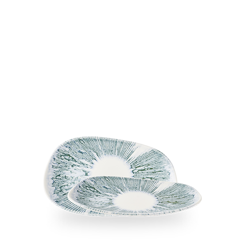 Lyra Blue - Servierteller asymmetrisch 22 cm