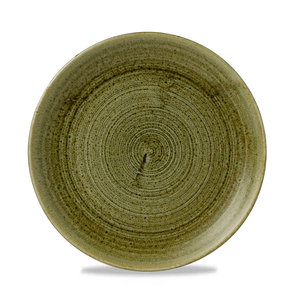 Churchill Stonecast Plume Olive Teller Flach Coup 21,7 cm