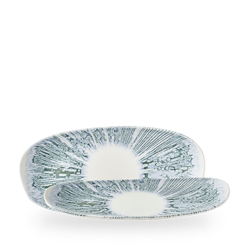 Lyra Blue - Servierteller asymmetrisch 30 cm