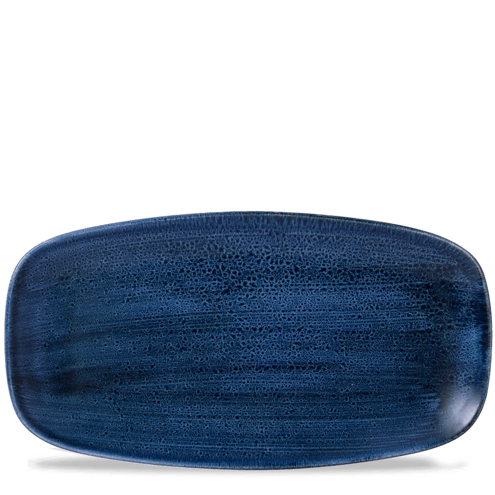 Churchill Stonecast Plume Ultramarine Chefs Oblong Platte 35.5X18.9 cm