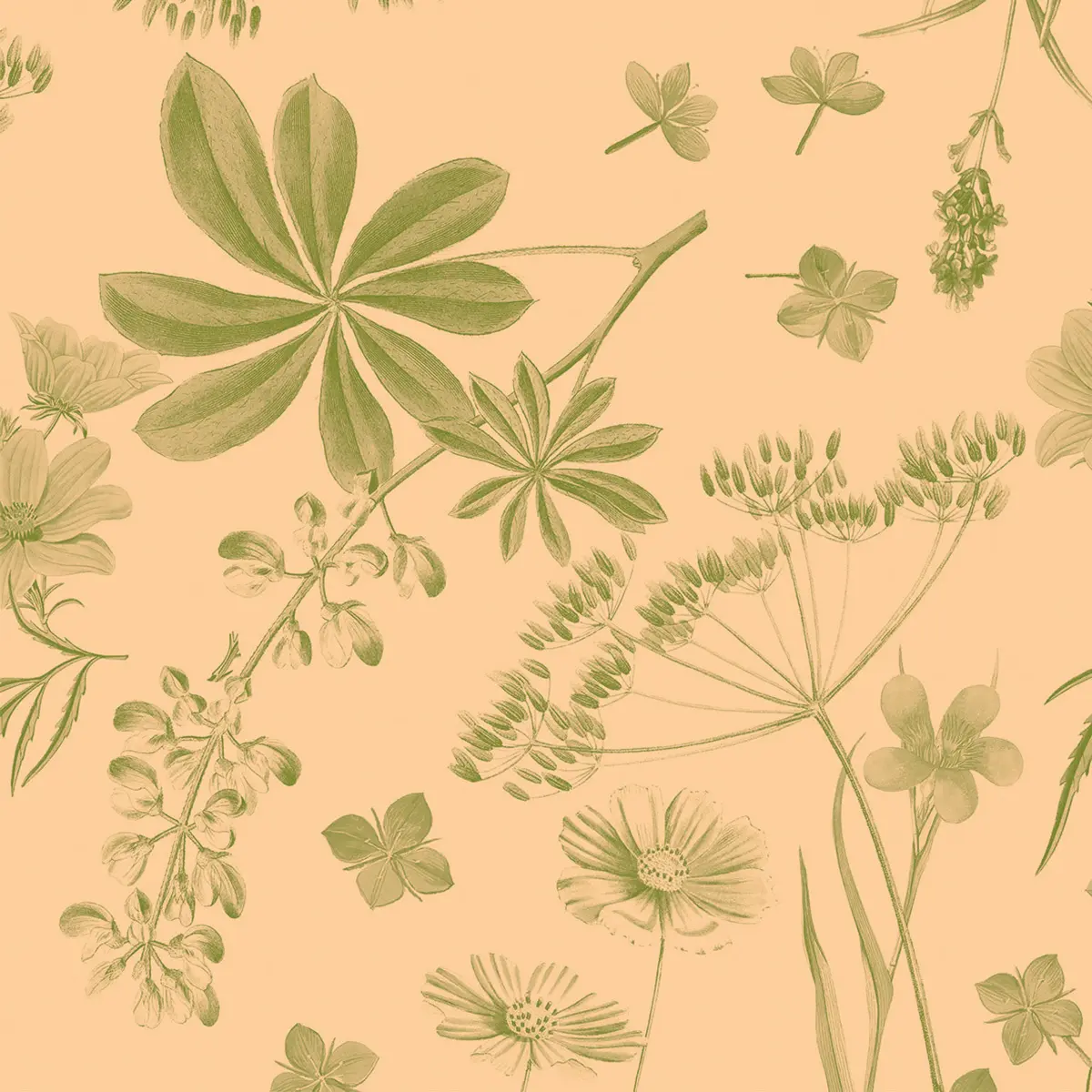 Linclass-Pur Serviette Opus Flora, 40 x 40 cm 1/4 Falz