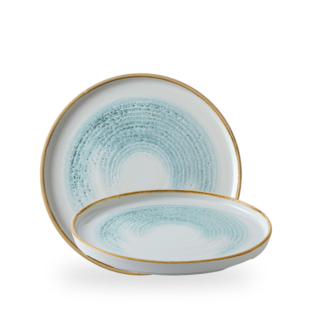 Churchill Studio Prints Homespun Accents Aquamarine Teller Flach Coup 28,8 cm