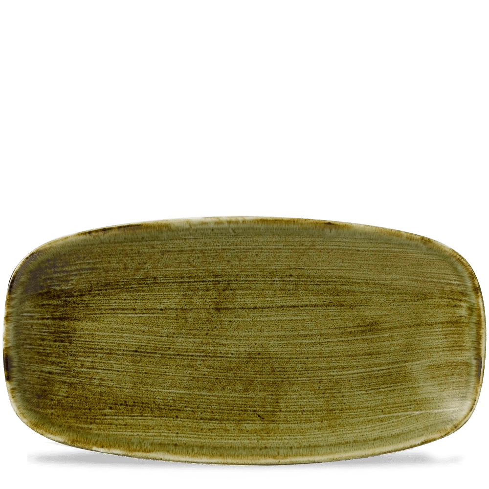 Churchill Stonecast Plume Olive Chefs Oblong Platte 35.5 x 18.9 cm