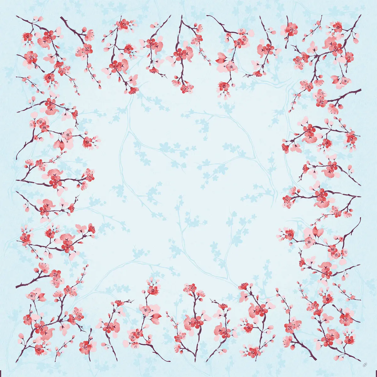 BIO Dunicel Mitteldecke Cherry Breeze Blue, 84 x 84 cm