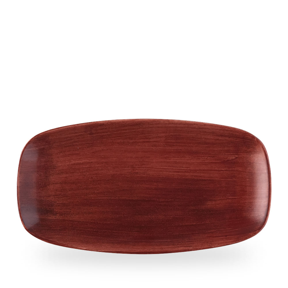 Churchill Stonecast Patina Rust red Chefs Oblong Platte 35.5 cm x 18.9 cm
