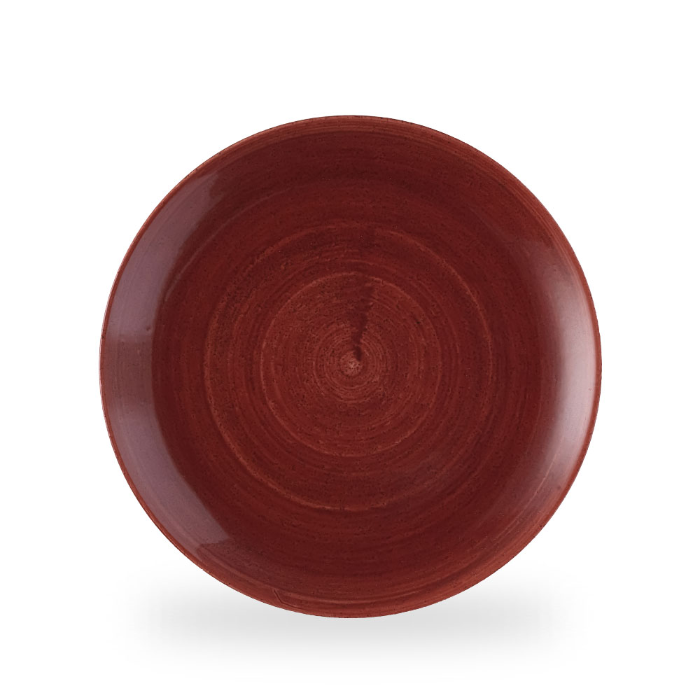Churchill Stonecast Patina Rust Red Teller Flach Coup 28.8 cm