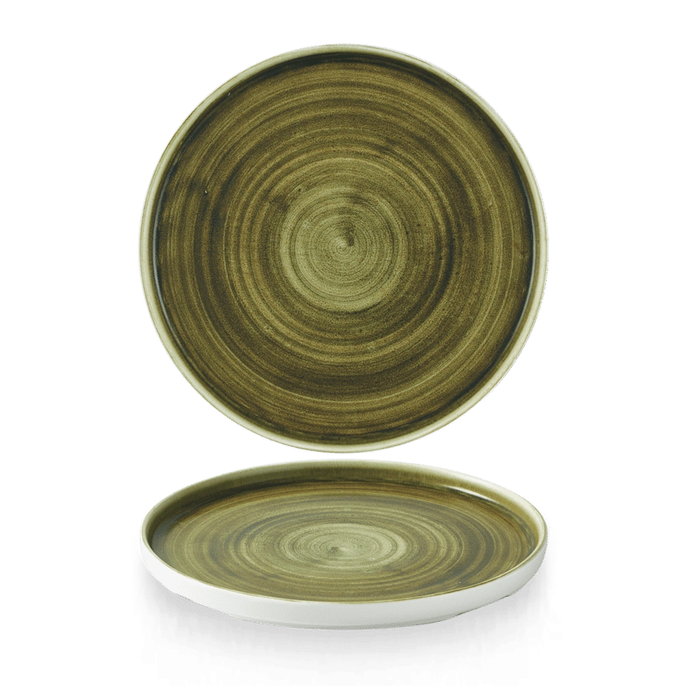 Churchill Stonecast Plume Olive Teller Flach Mit Steilrand 26 cm