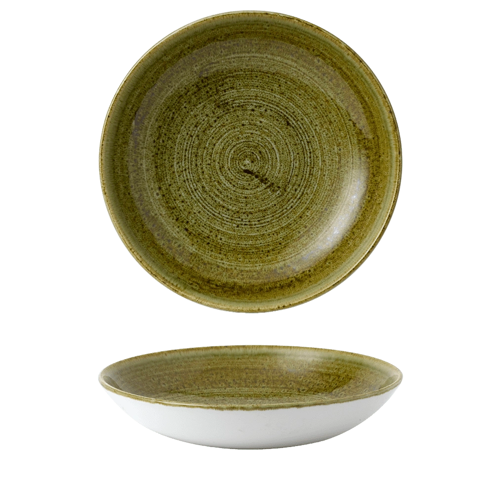 Churchill Stonecast Plume Olive Teller Tief Coup 24,8 cm