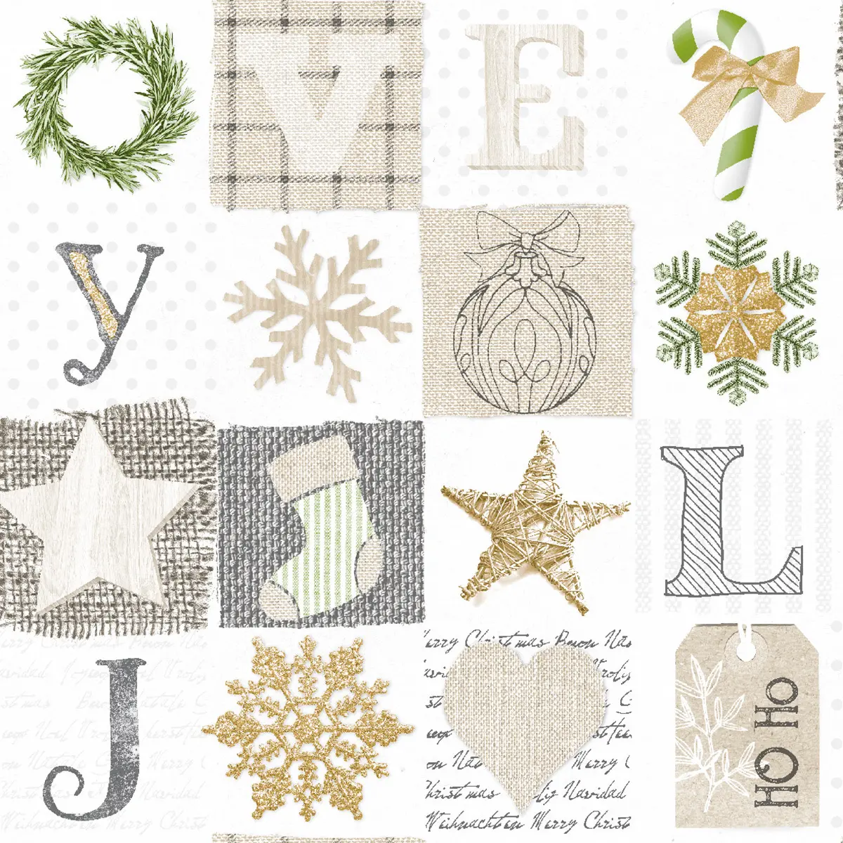 Mank - Linclass Serviette Candy, 40 x 40 cm, 1/4 Falz