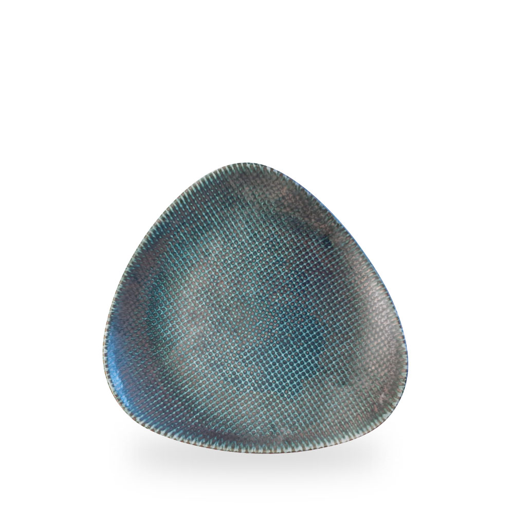 Churchill Studio Prints Astro Metallic Blue Teller Flach Dreieckig 22,9 cm