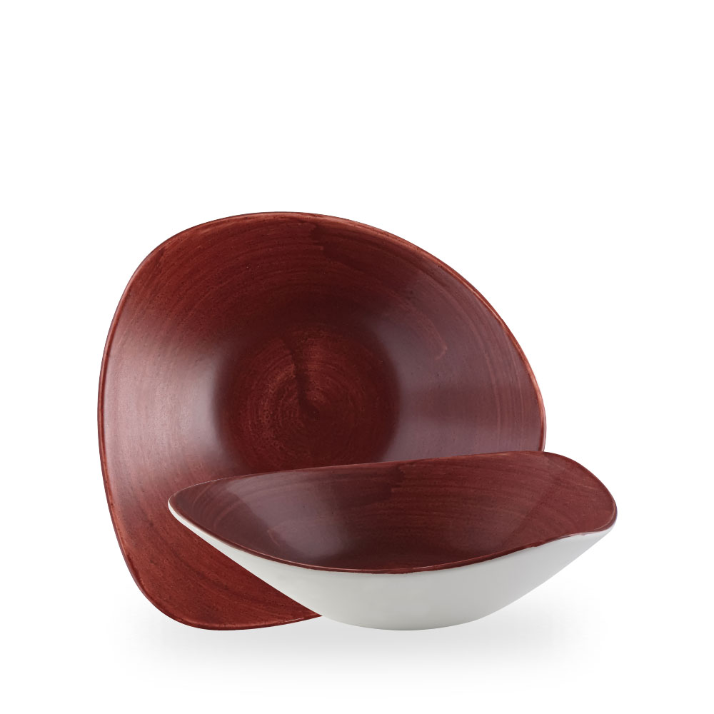 Churchill Stonecast Patina Rust Red Bowl Dreieck. 23.5 cm,  60Cl