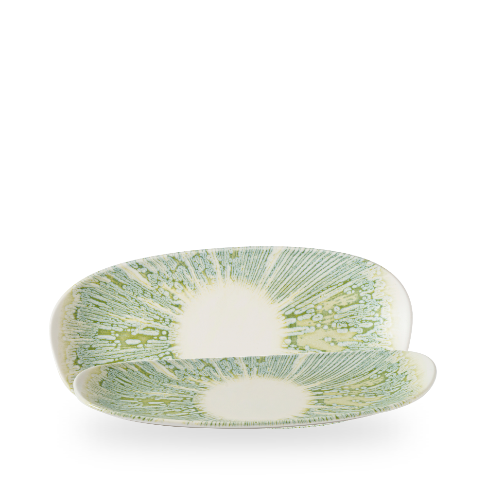 Lyra Green - Servierteller asymmetrisch 30 x 15 cm