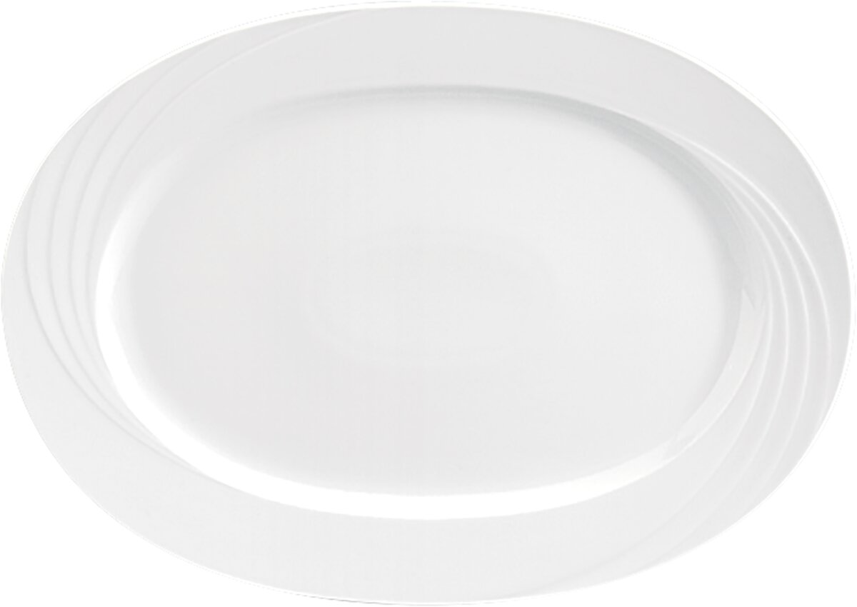 Donna - Platte oval Fahne Relief, 29 x 21 cm Donna - Platte oval Fahne Relief, 29 x 21 cm