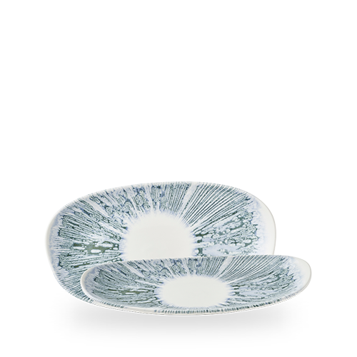 Lyra Blue - Servierteller asymmetrisch 26 cm