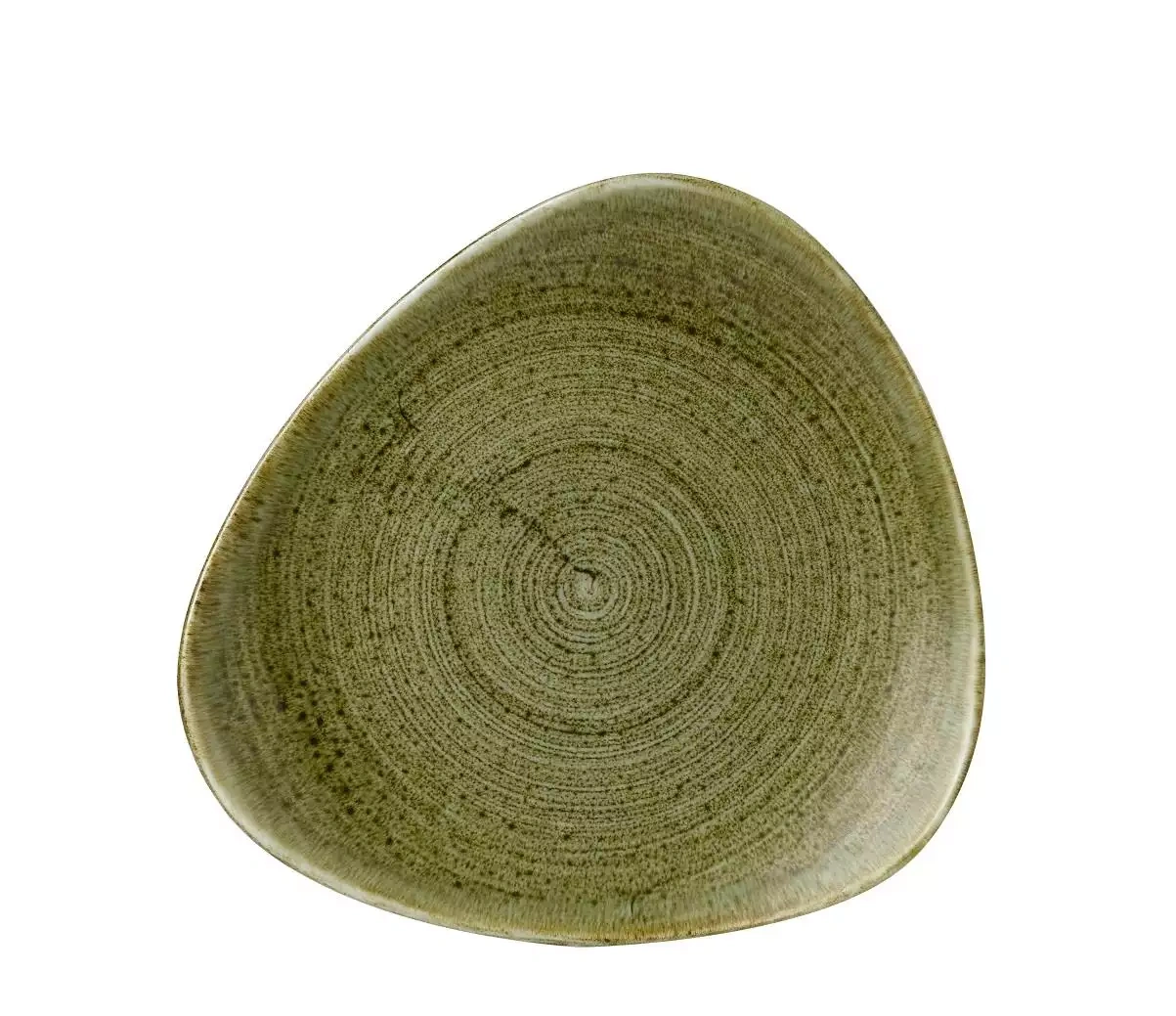 Churchill Stonecast Plume Olive Teller Dreieckig 22,9 cm
