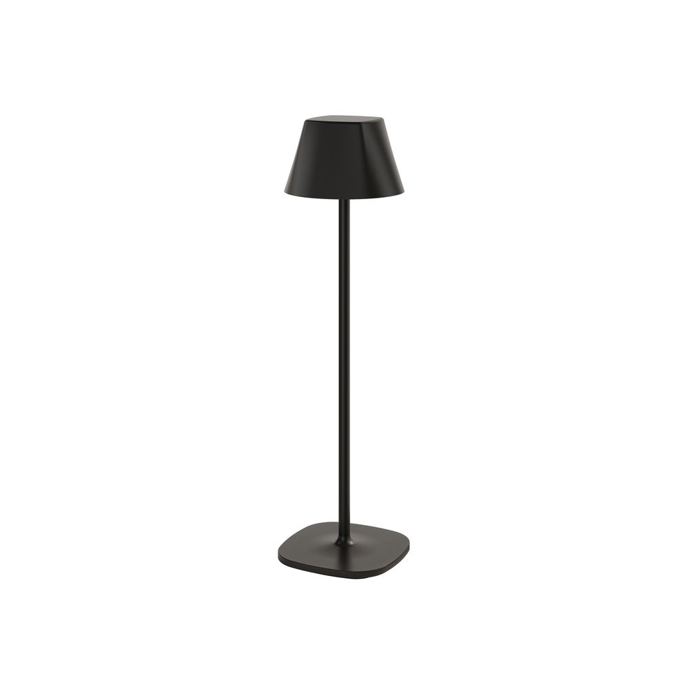 Veya - LED Tischleuchte kabellos, Schwarz Metall
