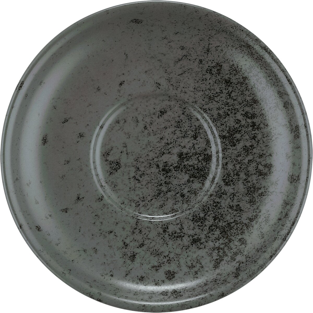 Sandstone Black - Untertasse rund, 11 cm