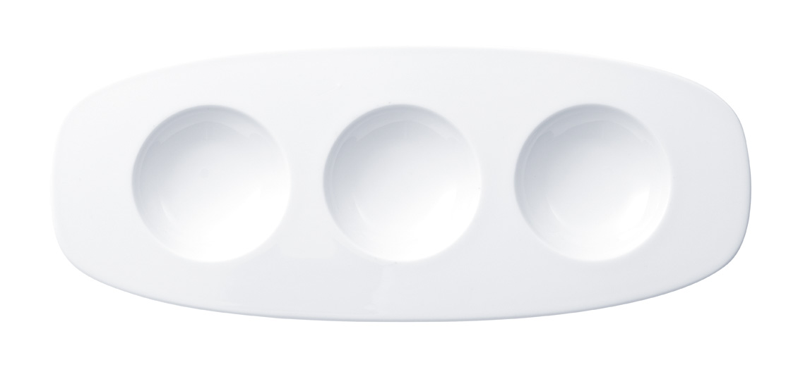 Affinity - Kompartimententeller oval, 30 cm Affinity - Kompartimententeller oval, 30 cm