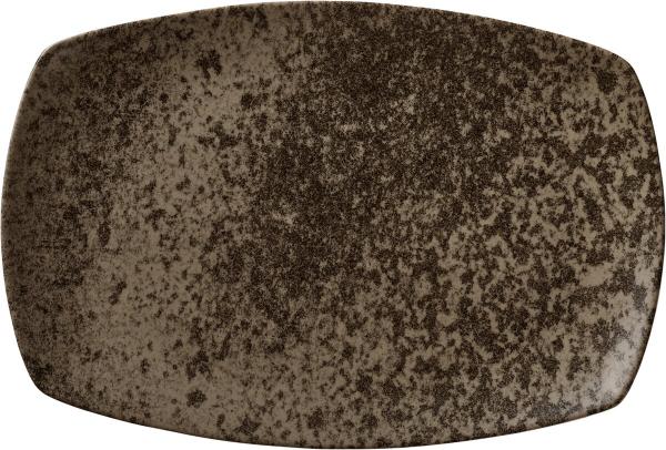 Bauscher, Sandstone Dark Brown - Platte rechteckig coup, 14 x 9 cm