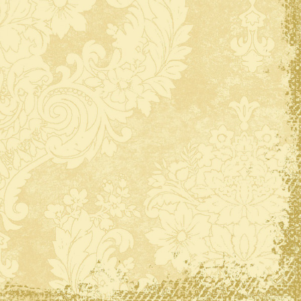 Duni, Klassikservietten, 40 x 40 cm, 4-lagig, geprägt 1/4 Falz, Royal cream