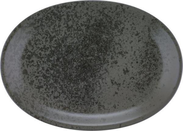 Bauscher, Sandstone Black - Platte oval, 32 x 23 cm