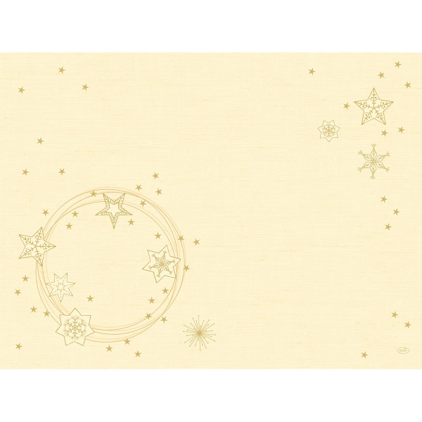 Duni, Tischsets Dunicel - Star Shine cream, 30 x 40 cm