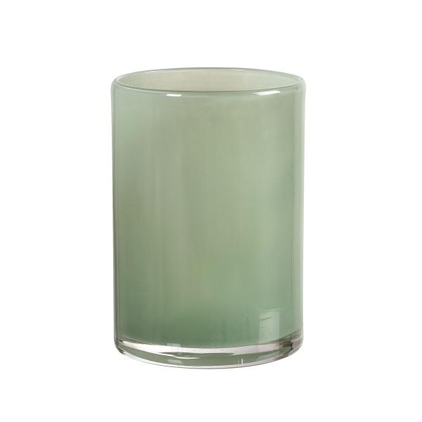 Duni, Silky Kerzenglas grün, 11,5 x 8,5 cm