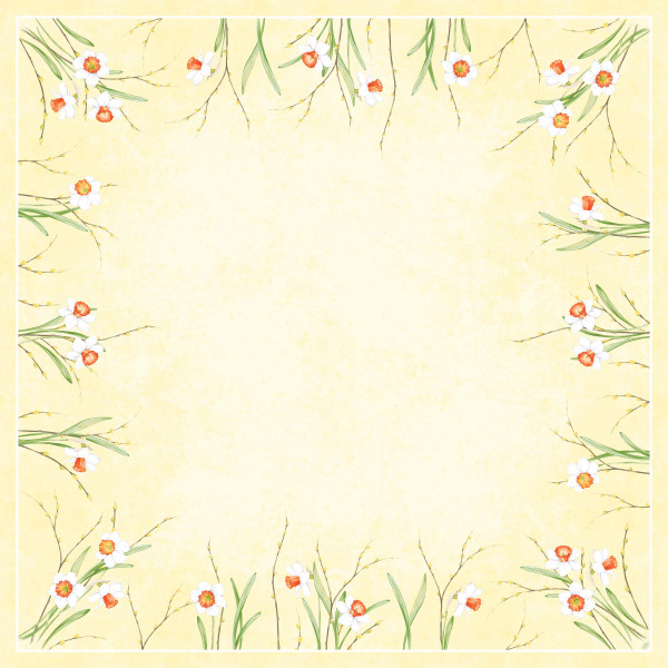 Duni, Dunicel- Mitteldecke Daffodil Joy,  84 x 84 cm