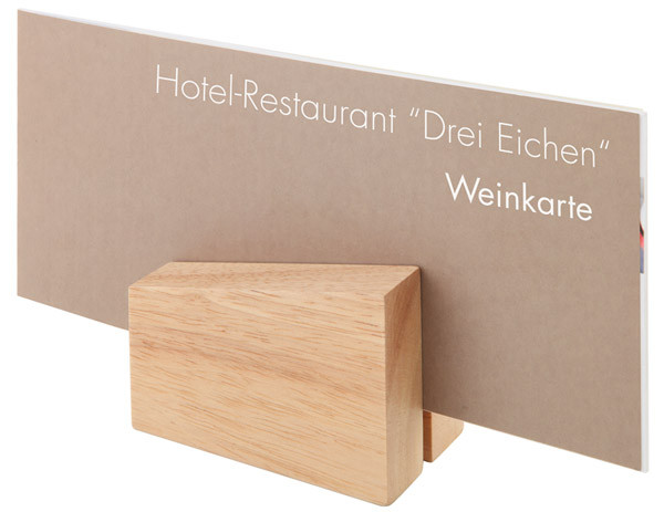 APS - Kartenhalter Holz 2er Set, 8,5 x 6 cm