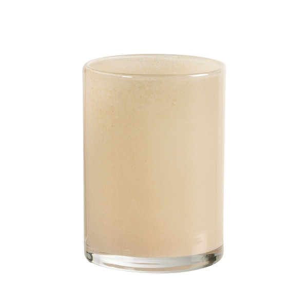 Duni, Silky Kerzenglas beige, 11,5 x 8,5 cm