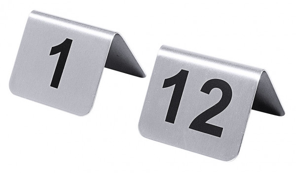 Contacto, Tischnummernschild, Nummern: 1-12